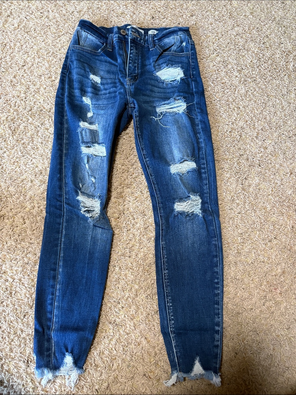 KanCan Dark Blue Ripped Skinny Jeans
